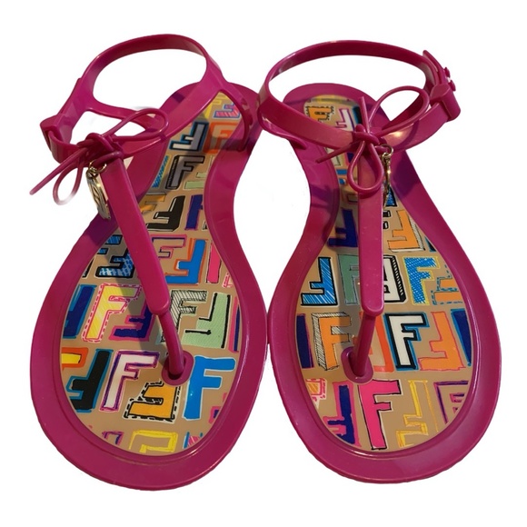 Fendi Pink Jelly Sandals Eu 39 Us 85